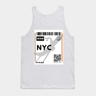 New York Ticket Design Tank Top